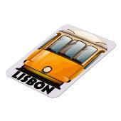 Gele reisposter Lissabon Magneet (Linkerzijde)