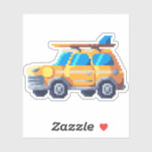 Gele reiswagen sticker (Vel)