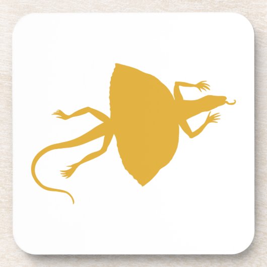 Gele reptiel bier onderzetter (Voorkant)