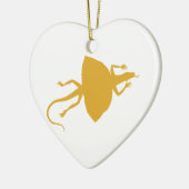 Gele reptiel keramisch ornament (Links)