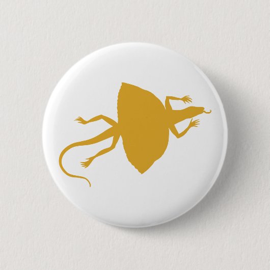 Gele reptiel ronde button 5,7 cm (Voorkant)