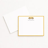 Gele Retro Auto Kraam Briefkaart