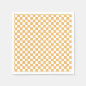 Gele Retro Checker verjaardag Servet (Voorkant)