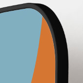 Gele Retro Cirkelstreep met Naam Pickleball Paddle (Links Detail)
