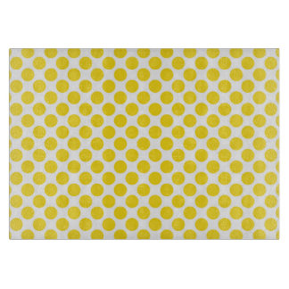 Gele Retro Colorful Modern Polka Dots Snijplank
