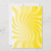 Gele Retro Een Gelukkig Dude Verjaardag Uitnodigin Kaart (Achterkant)