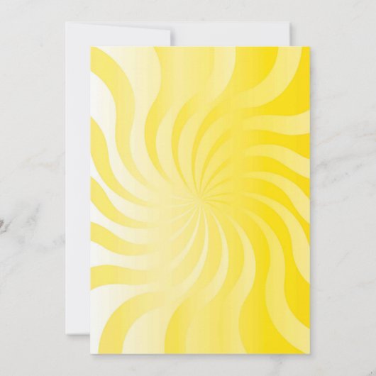 Gele Retro Een Gelukkig Dude Verjaardag Uitnodigin Kaart (Achterkant)