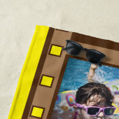 Gele Retro Film Strip Foto Strandlaken (In situ)