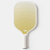 Gele Retro gekleurde concentrische cirkels Pickleball Paddle (Achterkant)