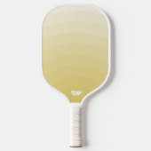 Gele Retro gekleurde concentrische cirkels Pickleball Paddle (Voorkant)