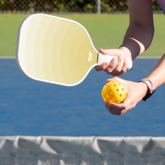Gele Retro gekleurde concentrische cirkels Pickleball Paddle (Insitu)