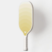 Gele Retro gekleurde concentrische cirkels Pickleball Paddle (Links)