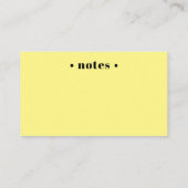 Gele Retro Gereserveerde Zitplaatsen Tandarts Afsprakenkaartje (Achterkant)