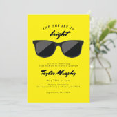 Gele Retro Graduation Party Toekomst is Helder Kaart (Staand voorkant)