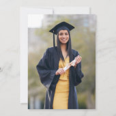 Gele Retro Graduation Party Toekomst is Helder Kaart (Achterkant)