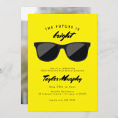 Gele Retro Graduation Party Toekomst is Helder Kaart (Voorkant / Achterkant)
