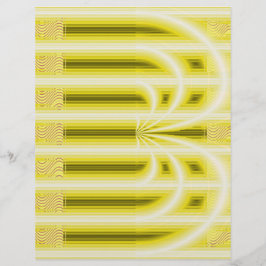 Gele Retro-Kathedraal Scrapbook Papier 2-zijdig Pa