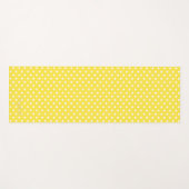 Gele retrochic Polka Dots monogram oefening Yogamat (Voorkant (horizontaal))