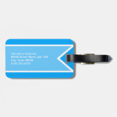 gele retroflyervliegtuig met naam bagagelabel (Achterkant horizontaal)