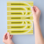 Gele Retrokathedraal Bulk Scrapbook Papier Pagina' Flyer (Hand)