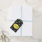 Gele reuen en blauwe bosbessen Blk CadeauLabel (Met Touw)