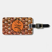 Gele Rhinestone gele diamanten edelsteen Bagagelabel (Voorkant horizontaal)