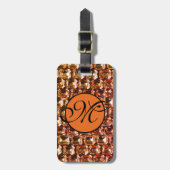 Gele Rhinestone gele diamanten edelsteen Bagagelabel (Voorkant verticaal)