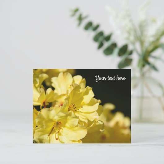 Gele Rhododendron Ansichtkaart Briefkaart (Staand voorkant)