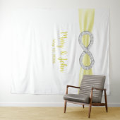 Gele Ribbon Diamond Infinity Wedding Backdrop Wandkleed (In Situ (horizontaal))