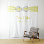 Gele Ribbon Diamond Infinity Wedding Backdrop Wandkleed (In situ)