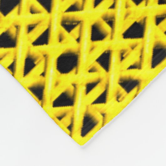 Gele riet fleece deken (Hoek)