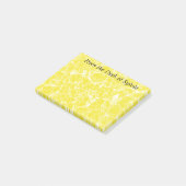 Gele rimpels gepersonaliseerd Post it Note (Schuin)