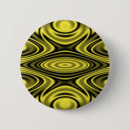 Gele rimpels ronde button 5,7 cm (Voorkant)