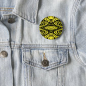 Gele rimpels ronde button 5,7 cm (In situ)