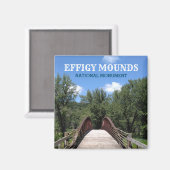 Gele rivierbrug Effigy Mounds, Iowa Magneet (Voorkant / Achterkant)