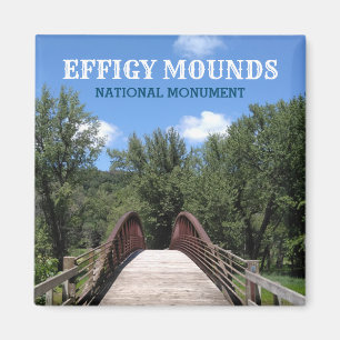 Gele rivierbrug Effigy Mounds, Iowa Magneet