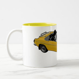 gele Roadster-mok Tweekleurige Koffiemok