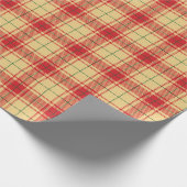 -gele rode bijtende tartaankleurige vlek cadeaupapier (Hoek)