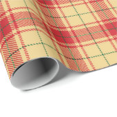 -gele rode bijtende tartaankleurige vlek cadeaupapier (Rol Hoek)