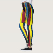 Gele Rode Blauwe Driehoeken Leggings (Links)