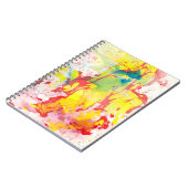 Gele rode blauwe groene Sjabloon Trendy Modern Notitieboek (Linkerzijde)