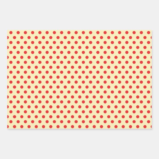 Gele rode bruine kerst Holly Pine Cones Stippen Inpakpapier Vel (Voorkant 3)