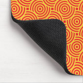 Gele rode cirkels Mousepad Muismat (Hoek)