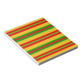 Gele, rode en groene Benin Stripes 2 Notitieblok (Schuin)