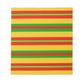 Gele, rode en groene Benin Stripes 2 Notitieblok (Voorkant)