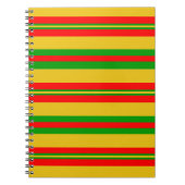 Gele, rode en groene Benin Stripes Notitieboek (Voorkant)