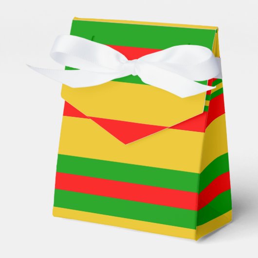 Gele, rode en groene strepen van Benin 2 Bedankdoosjes (Voorkant Zijde)