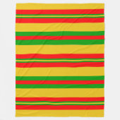 Gele, rode en groene strepen van Benin 2 Fleece Deken (Voorkant)