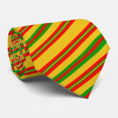 Gele, rode en groene strepen van Benin Stropdas (Opgerold)