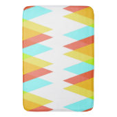 Gele, rode en kadetblauwe driehoeken badmat (Voorkant Verticaal)